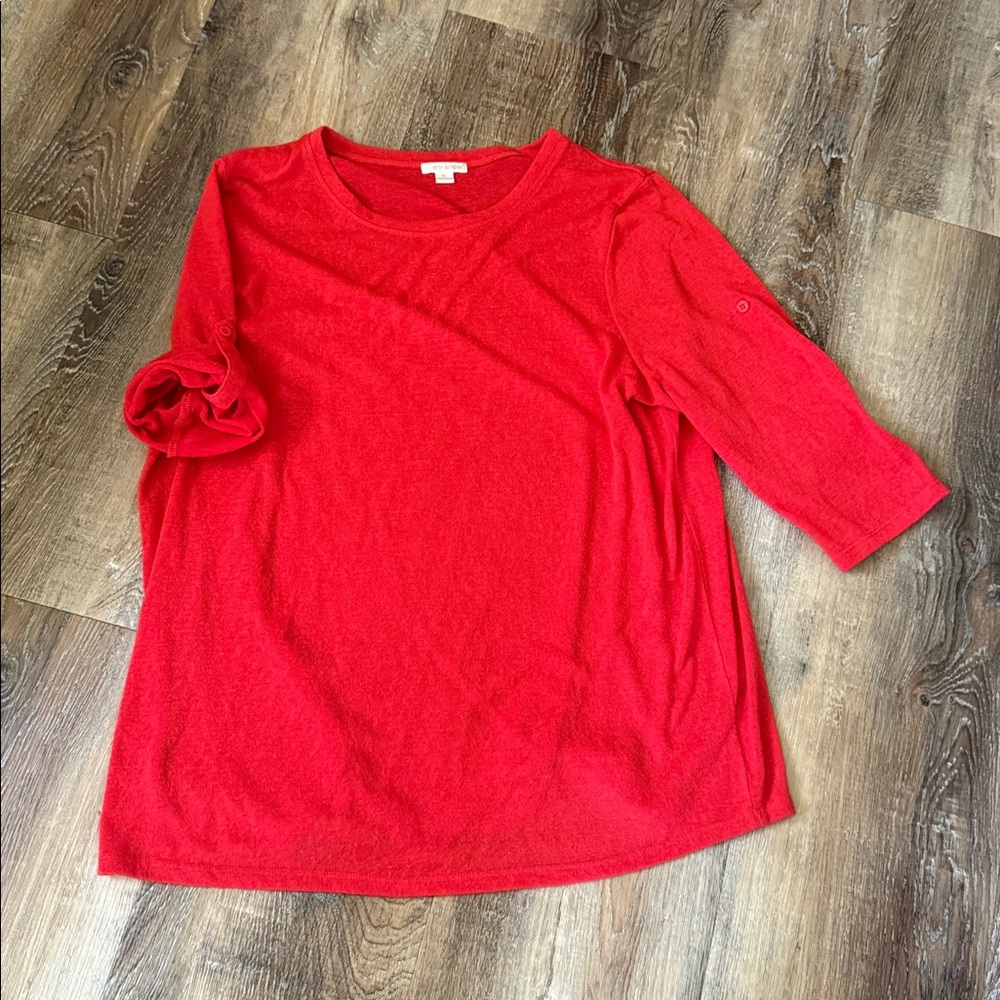 Erin London burnt orange colored top